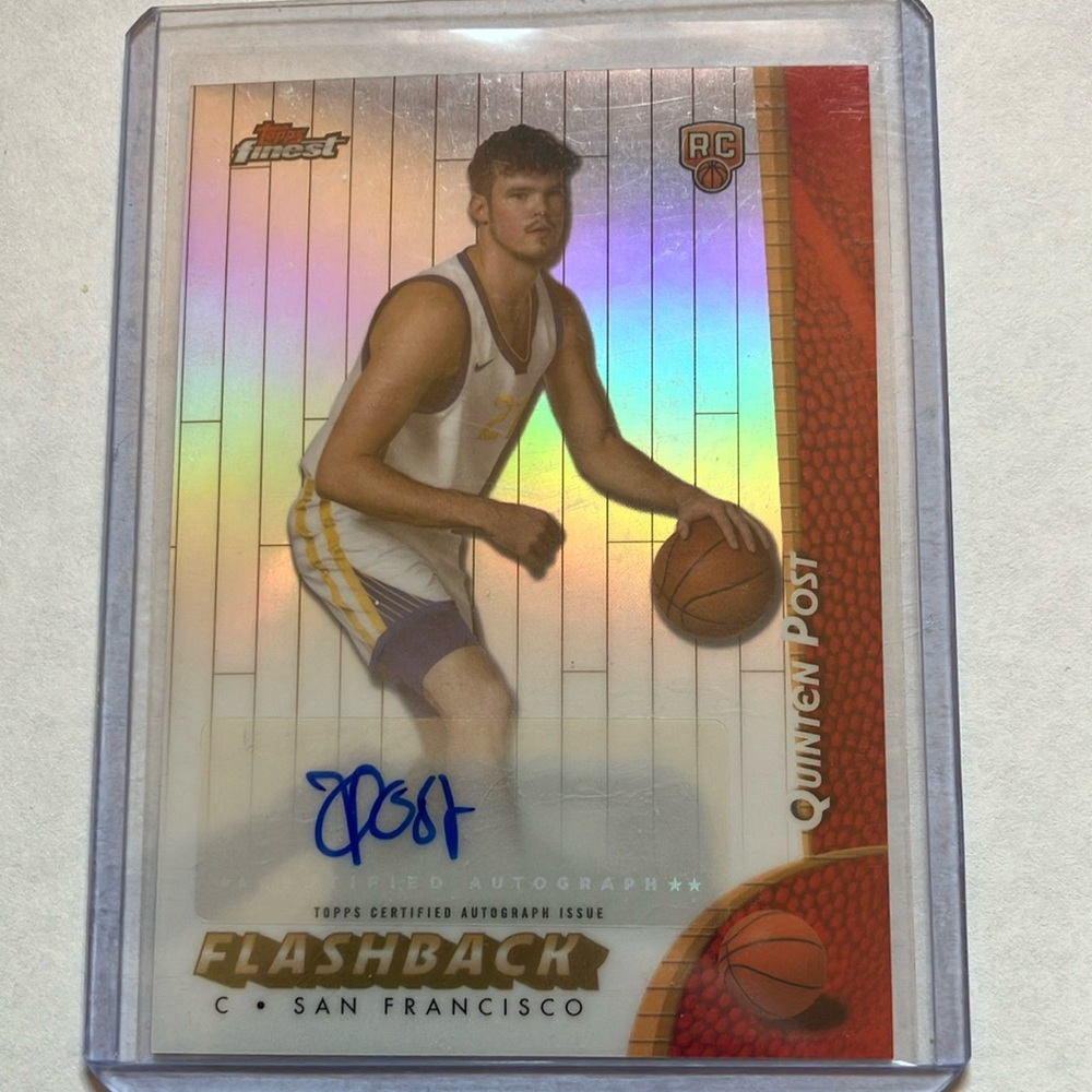 2025 Topps Finest Quinten Post Autographed Refractor Warriors Rookie Card RC